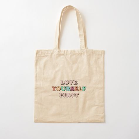 Get my art printed on awesome products. Support me at Redbubble #RBandME: https://www.redbubble.com/i/tote-bag/love-yourself-first-by-baddiedesigns/50995351.P1QBH?asc=u Quote Tote Bag, Respiratory Therapy, Quote Tote, Kageyama Tobio, The Don, Walk By Faith, Jack Black, Walking By, Cotton Tote Bag