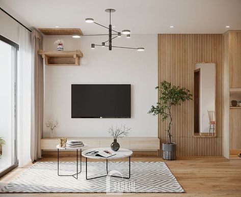 Minimalist Interior Design Living Room, Muji Living Room, Japandi Interiors Living Room, Muji Interior, Living Room Japandi, Sao Kim, Ruang Tv, Japandi Living Room, Japandi Interior Design