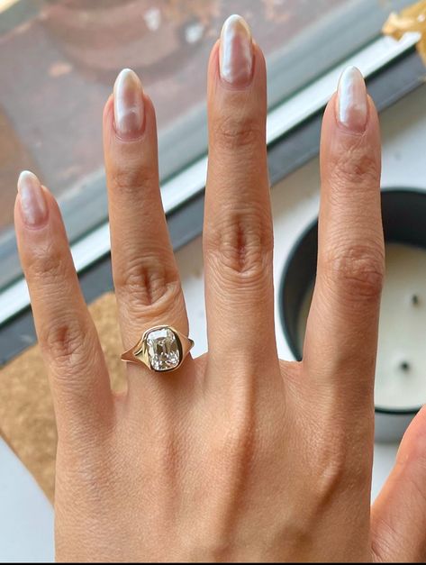 Square Bezel Engagement Ring, Chunky Gold Engagement Ring, Chunky Wedding Rings, Chunky Engagement Rings, Ring Inspo, Cute Engagement Rings, Bezel Engagement Ring, Future Engagement Rings, Bespoke Engagement Ring