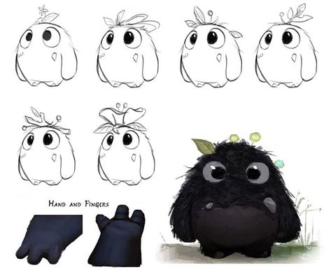 Rots Concept Art - Kena: Bridge of Spirits Art Gallery | Creature concept art, Concept art characters, Game concept art Cute Monster Concept Art, Cartoon Concept Art, Cute Monster Art, Spirit Illustration, Animation Concept Art, Cute Monster Illustration, Kena Bridge Of Spirits, Spirits Art, Character Monster