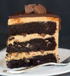 Peanut Butter Cup Overload Cake - Brown Eyed Baker Cake Brown, Brown Eyed Baker, Chocolate Peanut Butter Cake, Chocolate Peanut Butter Cups, Peanut Butter Cake, Peanut Butter Frosting, Chocolate Layer Cake, Butter Frosting, Best Cake Recipes