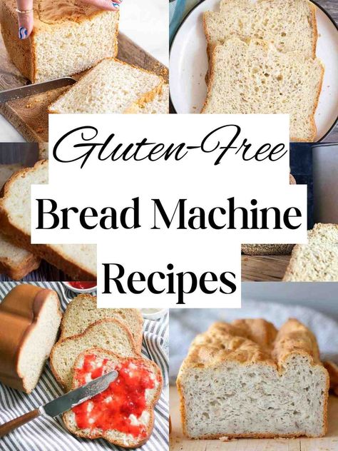 11 Gluten-Free Bread Machine Recipes - Natasha's Home Gluten Free Breadmaker Recipe, Breadmaker Bread Recipes, Bread Machine Rolls Recipes, Bread In A Bread Machine, Gluten Free Bread Maker, Gluten Free Bread Recipe Easy, Bread In The Oven, Gluten Bread, Gluten Free Bread Machine