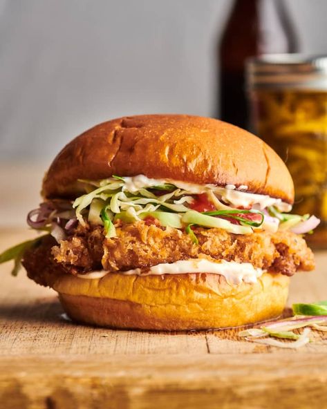 Cauliflower Sandwich, Hot Fried Chicken, Tangy Slaw, Spicy Ranch Dressing, Cauliflower Burger, Chicken Burgers Recipe, Fried Chicken Sandwich, Vegan Mayonnaise, Chicken Salad Sandwich