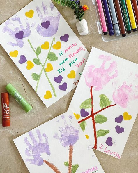 Happy National Aunts and Uncles Day! ⁠ ⁠ I can’t resist a hand-print craft, so this time we used my littlest hands to create hand-print flowers for gifts for her aunties and uncles! ⁠After all, I was an auntie long before I became a mama! ⁠ ⁠ 🌸Tempera paint @primocolor_usa 🌸Markers and paint sticks @kwikstixpaint ⁠ Personalized art is also a great way to create a memorable keepsake for friends and family!⁠ ⁠ 🏷️SAVE and SHARE with friend for your next special occasion! ⁠ .⁠ .⁠ .⁠ .⁠ .⁠ #kids... Uncles Day, Hand Print Flowers, Paint Sticks, Tempera Paint, Handprint Crafts, Personalized Art, Painted Sticks, Tempera, Hand Print