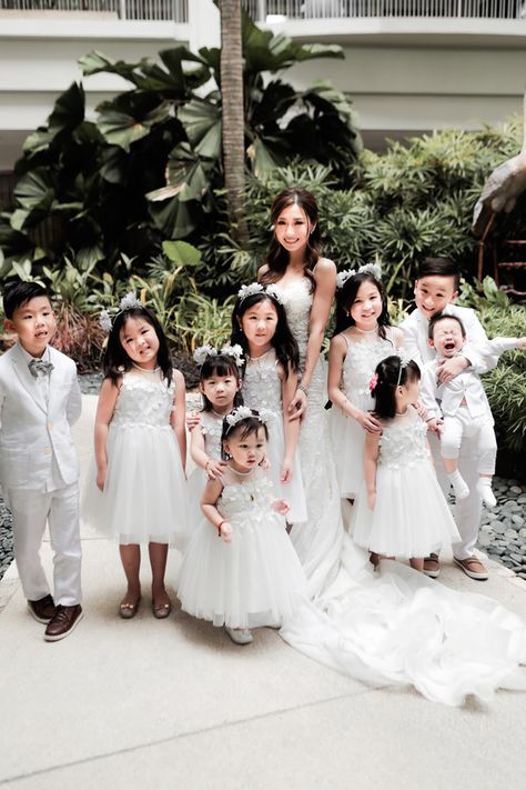 Slater And Kryz, Kryz Uy Wedding, Slater Young, Wedding By The Beach, Kryz Uy, Wedding Entourage, Young Wedding, Bride And Breakfast, Long Flower Girl Dresses