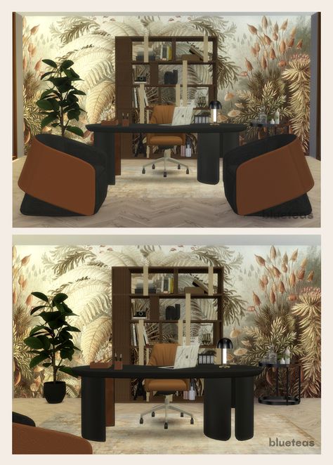 Sims 4 Cc Furniture Office Patreon, Sims 4 Lawyer Office, Sims 4 Cc Office Furniture, Sims 4 Office Ideas, Sims 4 Cc Office, Sims 4 Office Cc, Sims 4 Home Decor Cc, Sims 4 Office, Mid Century Office