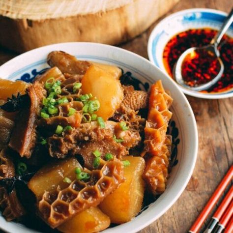 Dim Sum Tripe Stew | The Woks of Life Beef Tripe Stew, Tripe Stew, Tripe Recipes, Tripe Soup, Chinese Beef, Beef Tripe, Dim Sum Recipes, Mapo Tofu, Beef Stew Recipe