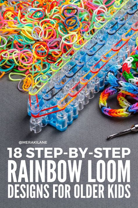 Rubberband Loom Patterns, Rubber Band Loom Tutorial, Rainbow Loom Fishtail Pattern, How To Make Loom Bracelets Step By Step, Simple Rainbow Loom Bracelets, Loom Bands Patterns, Loom Bracelets Ideas Easy, Rubber Band Loom Patterns, Loom Bracelet Patterns Rubber Band Easy