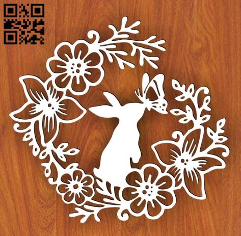 Silhouette Cameo Freebies, Lézervágott Fa, Easter Vector, Easter Wall Art, Bunny Tattoos, Easter Bunny Svg, Idee Cricut, Bunny Svg, Easter Decoration