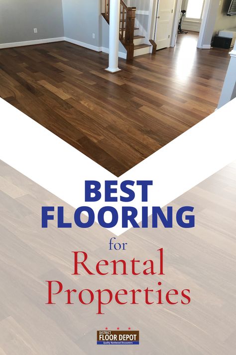 Carpet For Rental Property, Best Flooring For Rental Property, Rental Upgrades, Dark Hardwood Floors, Living Room Hardwood Floors, Apartment Management, Neutral Flooring, Real Hardwood Floors, Creative Flooring