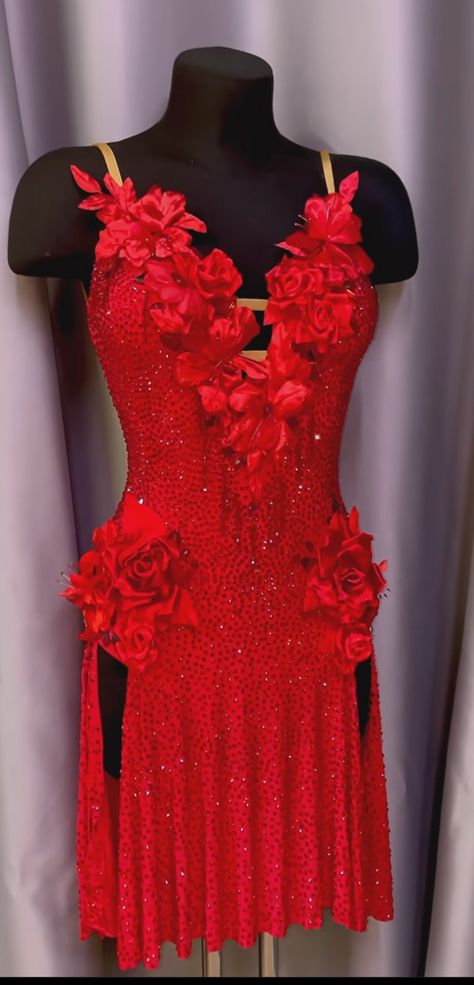 🌹 Latin Dress Competition, Red Latin Dress, Red Latin Dance Dress, Latin Competition Dress, Dance Competition Dress, Dancer Dress, Latin Dance Dress, Competition Dress, Latin Dance Dresses