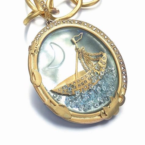 Belle Cose (@bellecosejacksonhole) • Instagram photos and videos Luxury Pendant Jewelry With Accent Stones, Luxury Collectible Jewelry With Large Pendant, Fishing Boat Pendant, Boat Jewelry, Tropical Tapestry, Bling Ideas, Vintage Pendant Necklace, Ancient Roman Glass, Sterling Silver Rings Bands