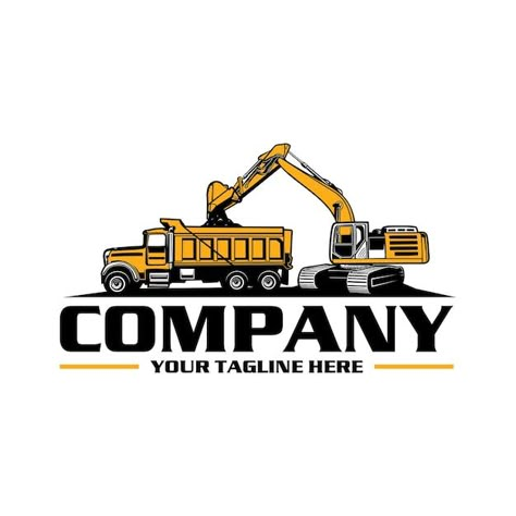 Dump Truck Logo Design Ideas, Excavator Logo Design, Jcb Logo, Word Crafts, Wooden Coasters Diy, Excavator Logo, Trucking Logo, Construction Baby Shower, Logo Design App