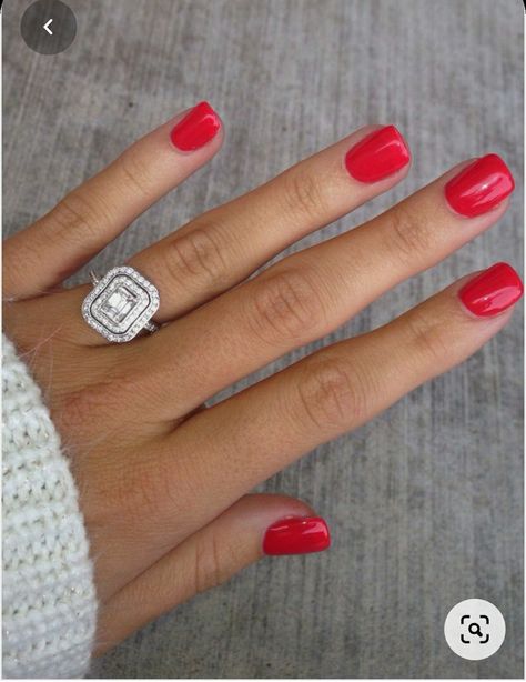 Short Red Nails, Pedicure Gel, 2019 Nails, Red Gel Nails, Red Manicure, Summer Designs, Manicure Gel, Nail Art Designs Summer, Gel Nail Colors