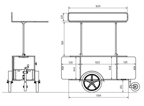 Basic Coffee Cart - Food Carts - Bizz On Wheels Vending Solutions Food Carts For Sale, Gerobak Dorong, Beverage Cart, Bike Cart, Grill Cart, Mobile Food Cart, Hot Dog Cart, Food Carts, Cart Ideas