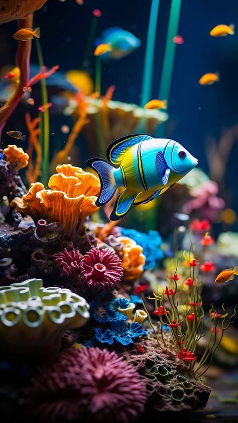 Coral Reef Photography, Ocean Wallpapers, Ocean Life Photography, Coral Reef Art, Aquarium Live Wallpaper, Beautiful Universe, Sea Creatures Art, Wild Animal Wallpaper, 100k Views