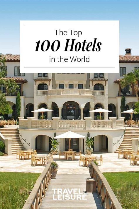 Travel + Leisure has ranked and listed the top 100 hotels around the world. Whether you're looking for a resort by the beach or hotel in the city we have found the best places to stay for your next vacation. #Hotel #WorldsBest #TopHotels #2019 #Vacation #Travel #5Star #World | Travel + Leisure - World's 100 Best Hotels Amazing Hotels Of The World, Famous Hotels In The World, Luxury Hotels Around The World, Best Hotel Views, Top Hotels In The World, Most Beautiful Hotels In The World, Cool Hotels In United States, Most Expensive Hotels In The World, Small Hotels Design