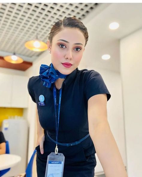 indigo cabin crew Indigo Air Hostess, Indigo Airlines Cabin Crew, Air Hostess Hairstyles, Indigo Cabin Crew, Cabin Crew Hairstyles, Emirates Airline Cabin Crew, Indigo Airlines, Cabin Crew Jobs, Air Hostess Uniform