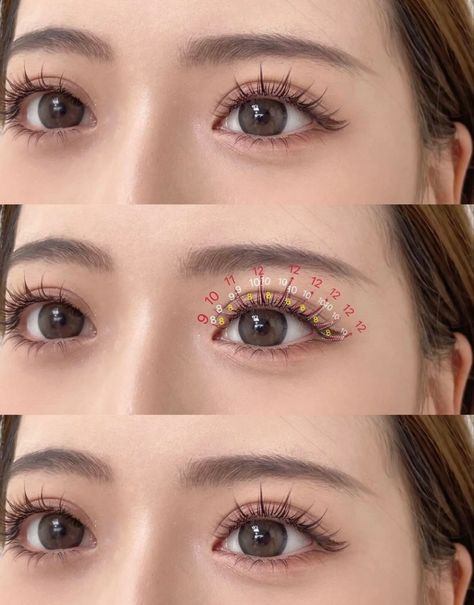 Eye Makeup Guide, Natural Fake Eyelashes, Lashes Fake Eyelashes, Kutek Disney, Lash Extensions Makeup, Lash Extensions Styles, Eyelash Extensions Styles, Doll Eye Makeup, Perfect Eyelashes