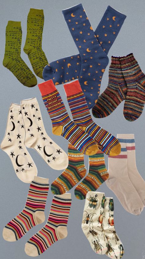 six Goofy Socks Aesthetic, Funky Socks Aesthetic, Funny Socks Aesthetic, Colored Socks Outfit, Funky Socks Outfit, Hippie Socks, Socks Aesthetic, Silly Clothes, Silly Socks