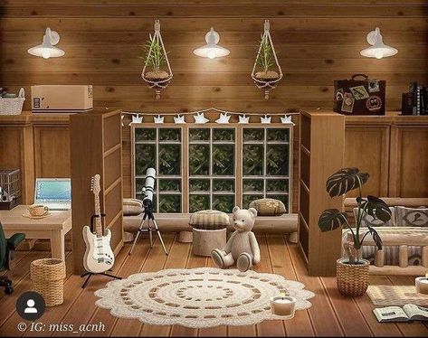 Acnh Living Rooms Ideas, Sky Edit, Animal Crossing Interior, Cottagecore Animal Crossing, Acnh Interior, Acnh Hhp, Acnh House, Acnh Cottagecore, Happy Home Paradise