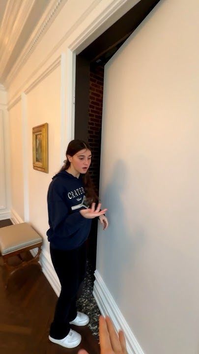 This house has a secret hidden room 😳😂 - YouTube Secret Room Doors Hidden Passageways, Hidden Room Entrance, Secret Hidden Rooms, Bookcase Wall With Hidden Door, Slide In House To Basement, Hidden Safe Rooms In Houses, Secret Hideout Room Ideas, Secret Spaces In Home, How To Make A Secret Room