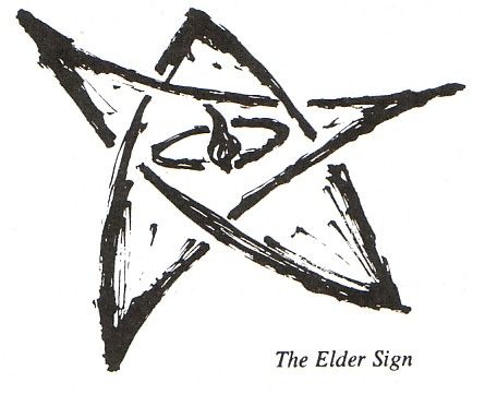 The elder sign by tallon.deviantart.com on @deviantART Elder Sign Lovecraft, Elder Sign Tattoo, Lovecraftian Tattoo, Cthulhu Symbol, Necronomicon Tattoo, Horror Cosmico, Cthulhu Tattoo, Elder Sign, Lovecraft Art