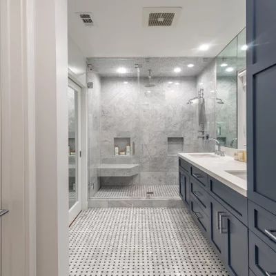 Comfortable Rustic Modern Family Home in Woodacre - Modern - Bathroom - San Francisco - by Craig O'Connell Architecture | Houzz Bath Color Schemes, Iron Ceiling, Caged Ceiling Fan, Living Modern, Bathroom Remodel Designs, Home Addition, Bathroom Pictures, Austin Design, Fan With Light