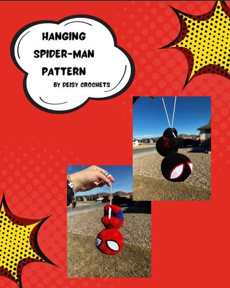 Deisy Brizeyda💚 on Instagram: "🕸️🕷️FREE SPIDER-MAN PATTERN 🕷️🕸️  🕸️Yes this is another free pattern!! That said I would appreciate if you credit me when you use it!! And please don’t copy 🥲!!   🕸️This patten is pretty easy with basic crochet stitches!!! And simple color changes!! I could say it’s beginner friendly!! I hope y’all enjoy this pattern!! Happy Crocheting 🧶!!  #crochet #crochetaddict #crochetersofinstagram #crochetpattern #crochetpatternsfree #crochetfree #crochetfreepattern #free #freepattern" Superhero Crochet Patterns Free, Spider Man Amigurumi Free Pattern, Crochet Spiderman Amigurumi Free Pattern, Spiderman Crochet Pattern Free, Spider Man Crochet Pattern, Spiderman Crochet Pattern, Spider Man Crochet, Crochet Spiderman, Spiderman Crochet