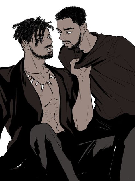 Eric Killmonger, Kill Monger, Cute Fanart, Erik Killmonger, Cartoon Fan, Black Cartoon Characters, Marvel Fan Art, Chadwick Boseman, Black Cartoon