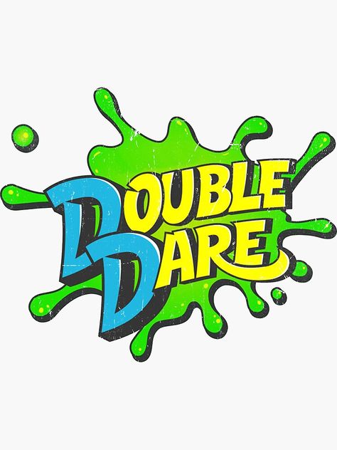 "Double Dare" Sticker by DongShuren | Redbubble Kenan And Kel, Kenan Thompson, Nickelodeon 90s, Double Dare, American Ninja Warrior, Nickelodeon Shows, Game Show, Sign I, How To Raise Money