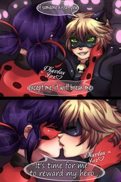 Marichat Comic Hot, Miraculous Kiss, Marichat Comic, Adrien Miraculous, Ladybug Und Cat Noir, Mlb Comics, Miraculous Ladybug Kiss, Ladybug And Cat Noir, Hello Kitty Crafts