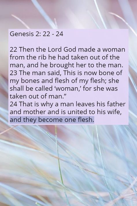 (3) Why does the Bible describe Adam and Eve as one? It is because Eve was not made from the dust separately, but form a part of Adam (one of his ribs). So the Bible refers the 2 people, Adam and Eve, as one flesh. So even though Adam and Eve are 2 separate beings, they can be described as one person, Adam. As Adam and Eve, who are the copy, represent one person, so does God, who is the original. Although there are 2 Gods - God the Father and God the Mother, we can say that God is one. Adam And Eve Aesthetic, Ribs Quotes, Wholesome Lifestyle, Adam And Eve Bible, God The Mother, Ceremony Readings, Catholic Marriage, Wedding Ceremony Readings, Bible Tattoos