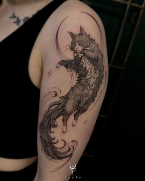 Magical Harry! An ode to his spunky loving self and his unparalleled floofiness. Love you forever, you beautiful cat. For my beloved friend… | 𝒄 𝒂 𝒄 𝒉 𝒆 🌙 (@inkcache) on Instagram Tattoo Cat, Beautiful Cat, Cat Tattoo, Love You Forever, Cool Tattoos, Love You, Tattoos, On Instagram, Instagram