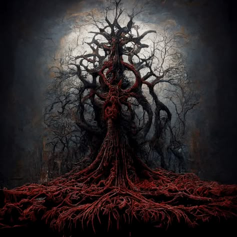 Eldritch Tree, Horror Tree, Evil Tree, Projector Art, Vampire Kingdom, Tree Monster, Monster Artwork, Fantasy Tree, Dark Tree