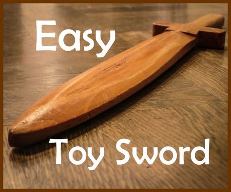 Easy Wooden Toy Sword #kid #woodworking #woodcraft Kids Woodworking Projects, Boxes Ideas, Wood Turning Lathe, Woodworking Projects For Kids, Woodworking Toys, Woodworking For Kids, Simple Toys, Woodworking Joints, Learn Woodworking