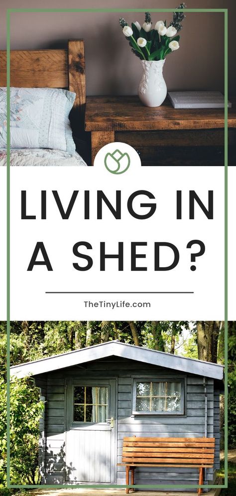 Wondering if you can build a tiny home from a shed? Click through to learn step by step how to plan for your shed! Find out what to look for in sheds, what to avoid, what finishes are best, and how much they typically cost. #tinyhouse #tinyhome #tinyhomebuild #construction #shedbuild Living In A Shed, Small Garden Shed, Build Your Own Shed, Shed To Tiny House, House Shed, Shed Homes, Diy Shed, Shed Design, Building A Shed