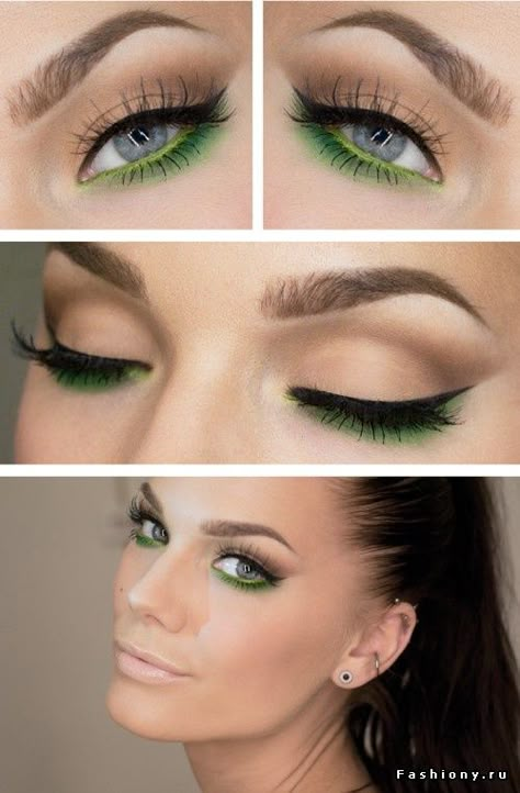 going green.... Makeup Verde, Green Shadow, Maquillage On Fleek, Linda Hallberg, Smink Inspiration, Green Makeup, Makijaż Smokey Eye, Elf Makeup, Make Up Inspiration