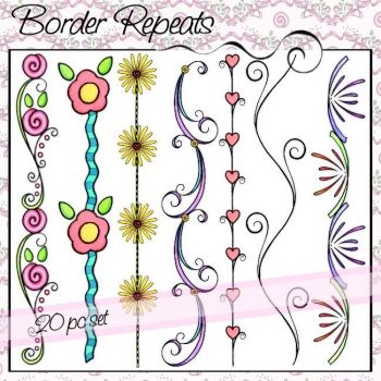 Border Repeats Border Doodles, Zentangle Borders, Modele Zentangle, Doodle Borders, Doodle Inspiration, Border Designs, Creative Lettering, Zentangle Drawings, Doodles Zentangles