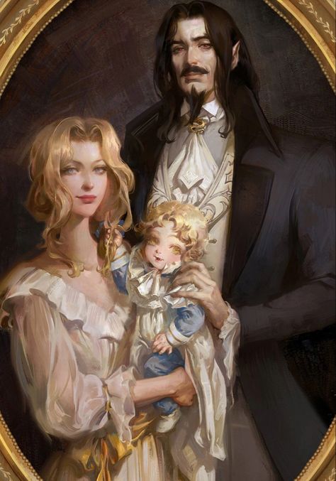 Castlevania Dracula, Family Portrait Drawing, Alucard Castlevania, Castlevania Wallpaper, Royal Family Portrait, Castlevania Anime, Family Portrait Painting, Family Portrait Poses, Family Painting