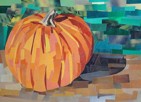 Pumpkin Still Life, Cut Out Art, Fall Art Projects, Teen Art, Magazine Collage, Seasons Art, Still Life Drawing, Collage Making, Collage Artists