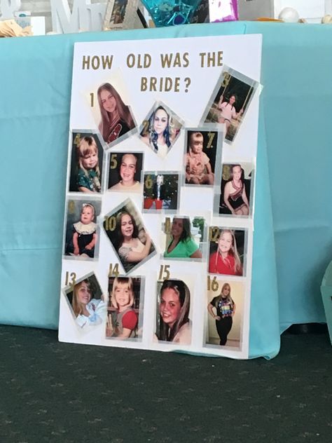 Guess How Old The Bride Is Game, How Old Is The Bride Game Board, How Old Is The Bride Game, How Old Was The Bride Game Display, How Old Was The Bride Game, Beach Wedding Planning, Wedding Puzzle, Bride Game, Childhood Pictures