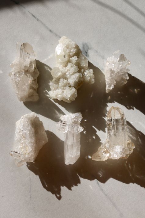 1/2lb 6 piece wholesale lot of premium clear quartz crystal clusters and points. Raw Clear Quartz, Crystal Clusters, Feb 13, Crystal Decor, Quartz Crystals, Crystal Grid, Car Charms, Clear Quartz Crystal, Raw Crystal