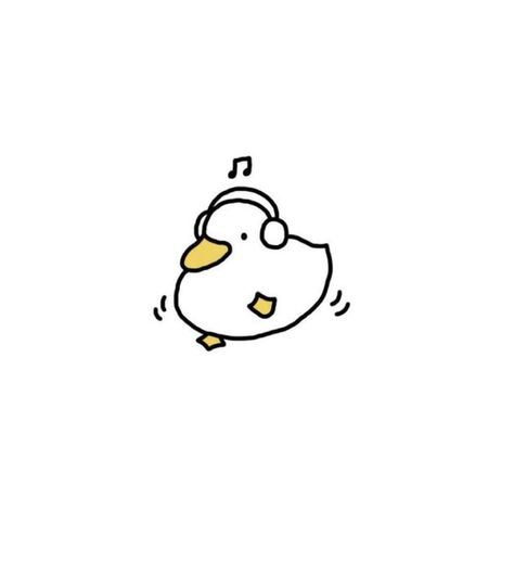 Cute Duckies Drawing, Silly Goose Drawing, Cute Duck Doodle, Whiteboard Art Easy, Goose Doodle, Ducks Drawing, Duck Drawings, Duck Doodle, Duck Pfp