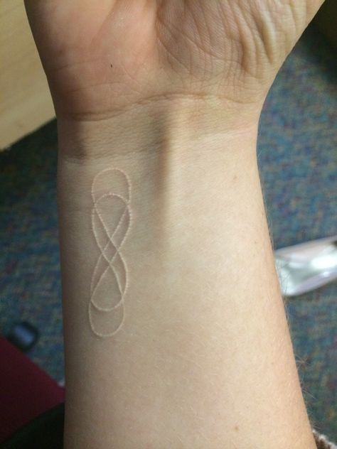 White double infinity tattoo Triple Infinity Tattoo, Double Infinity Tattoo, Double Infinity Tattoos, Infinity Sign Tattoo, Balance Tattoo, Tattoo Ankle, Double Infinity, Infinity Tattoos, Infinity Sign