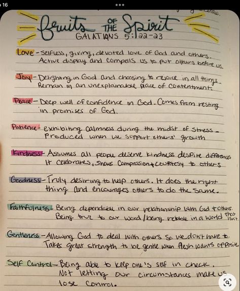 Christian Notes, Easy Bible Study, Teen Bible Study, The Fruits Of The Spirit, Journal Bible Quotes, Bible Journaling For Beginners, Fruits Of The Spirit, Bible Study Topics, Bible Journal Notes