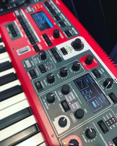 #PLS2017 - Nord Stage 3 - the fifth generation of the successful stage series from @nordkeyboards continuing their vision of the ultimate instrument for the performing musician... . . . #nord #nordkeyboards #iseenord #newproduct #new #red #keyboard #piano #stage3 #musikmesse #musician #keys #pianist #keyboardplayer #synth #makemusic #flagship #instrument #frankfurt #effects #pianosection #awesome #soundtechuk #hertfordshire #studio #music Home Studio Music Ideas, Nord Keyboard, Red Keyboard, Music Aesthetics, Home Office Layouts, Ikea Built In, Color Combinations Home, Home Studio Ideas, Diy Curb Appeal