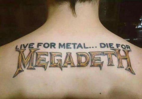 Megadeth Tattoo, Rock Tattoo, Metal Tattoo, Gold Dust, Tat Ideas, Cool Bands, Ink Tattoo, I Tattoo, Rock N Roll