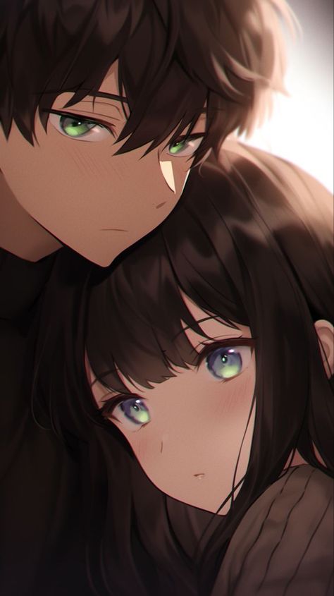 Anime Brown Hair, Anime Hug, Anime Show, Anime Cupples, Romantic Anime Couples, Anime Couple, Anime Love Couple, Anime Couples Manga, Anime Couples Drawings