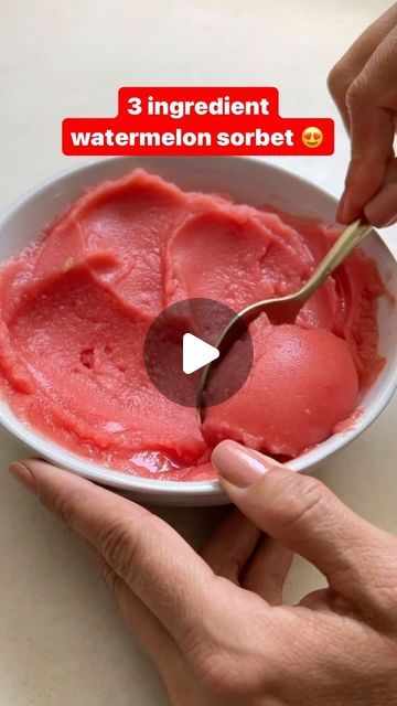 Coles on Instagram: "Watermelon sorbet high 🍉 This 3 ingredient dessert is too easy not to try! 3-ingredient watermelon sorbet Serves 4 Prep 10 mins (+ 8 hours freezing time) 1kg watermelon, peeled, chopped 1 lime, juiced 1 tbs honey 1. Place the watermelon in a sealable bag or airtight container and place in the freezer for 8 hours or until frozen. 2. Place the frozen watermelon, lime juice and honey in a blender or food processor. Blend or process until smooth. Spoon into serving bowls and serve immediately. #summer #dessert #watermelonsorbet" Watermelon Sorbet, 3 Ingredient Desserts, Frozen Watermelon, Airtight Containers, Summer Dessert, Frozen 2, 3 Ingredient, Food Processor, 1 Place